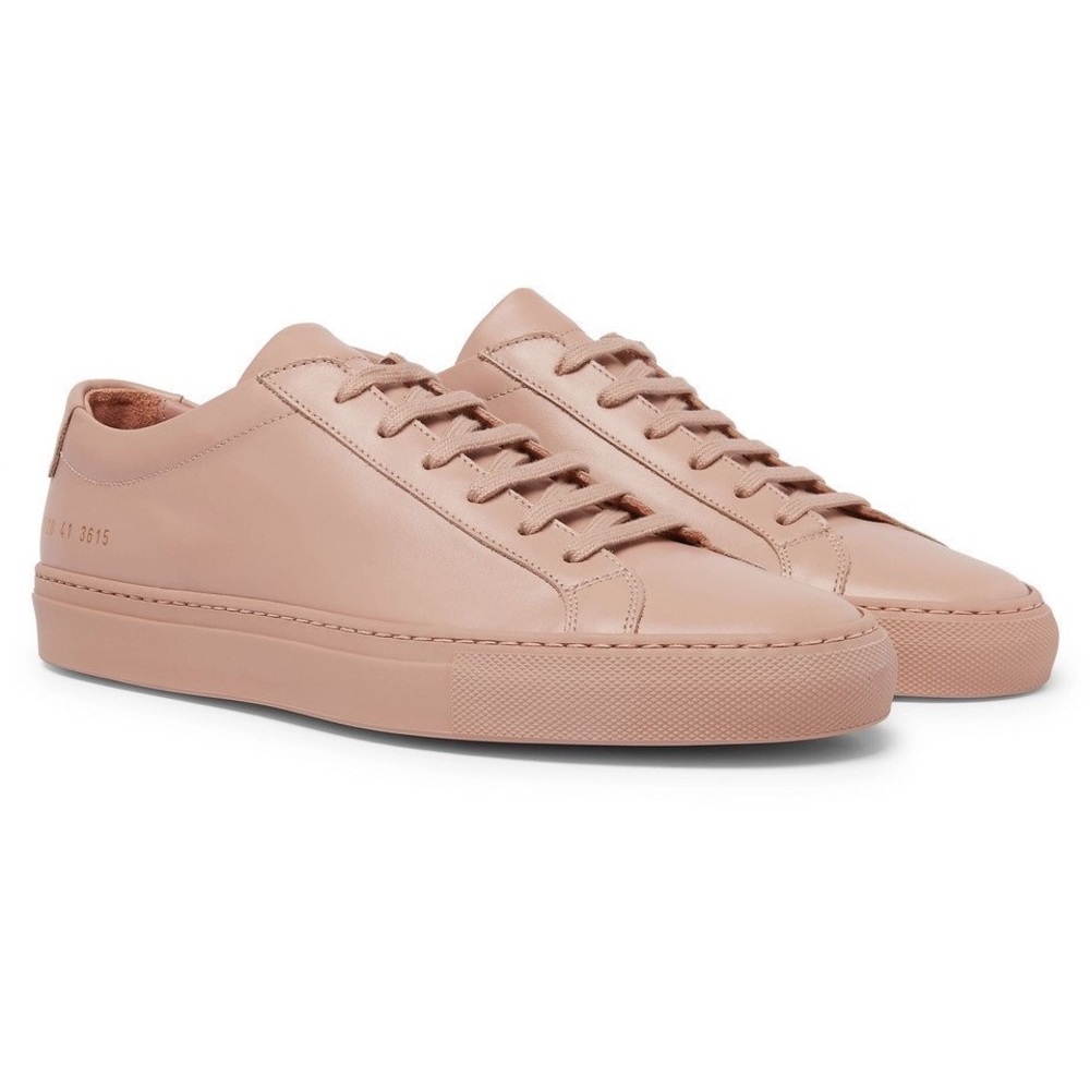 Common Projects Men’s Original Achilles Leather Sneakers In Pink